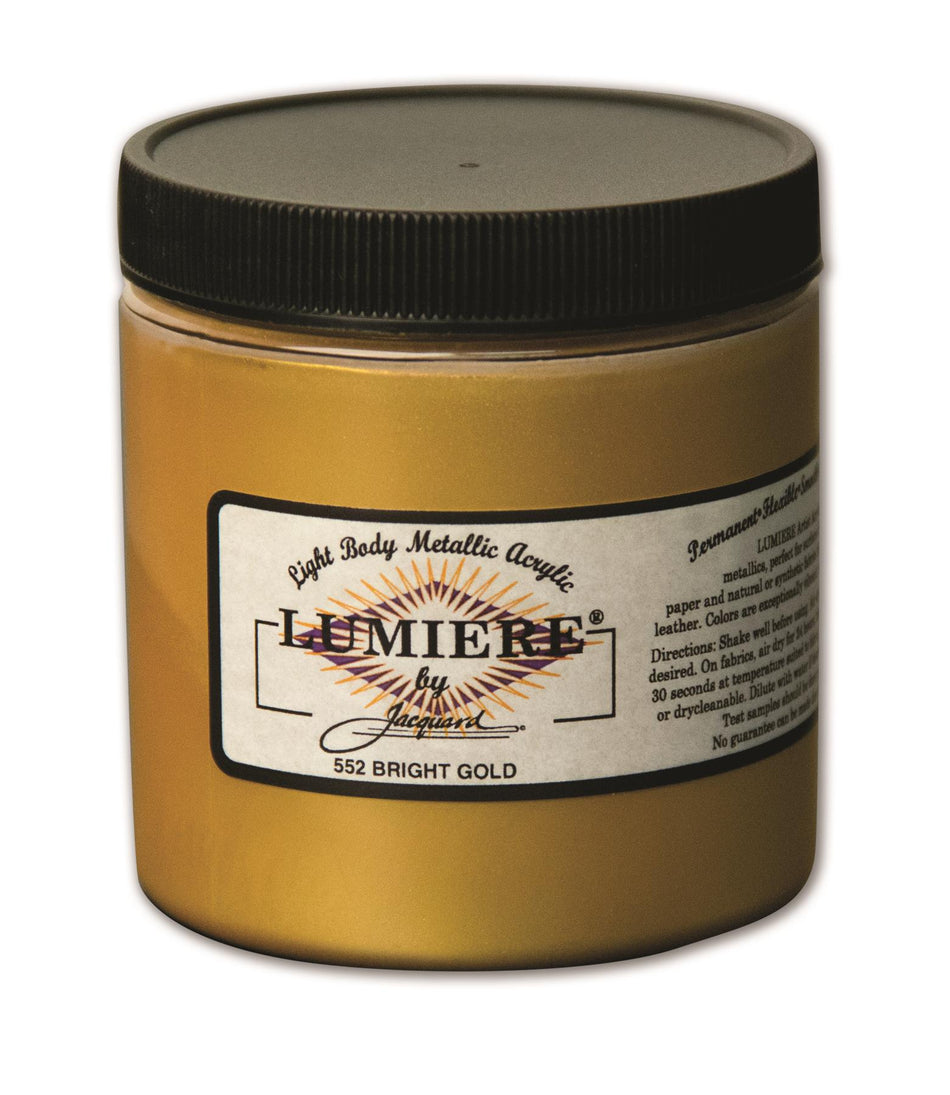 JAC2552 Lumiere 552 Bright Gold Metallic Acrylic Paint - 8 fl oz