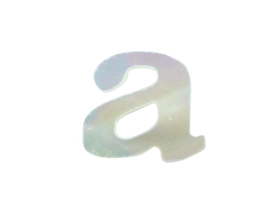 White Mother of Pearl Level 14 Druid Letter Inlay Lower Case A - ~15mm, Lower Case A