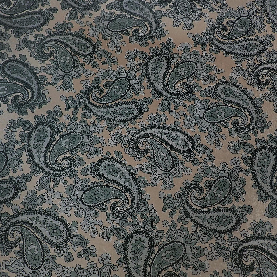 [Luthitec] Blush Backed Black Fabric Texture Paisley Paper Guitar Body Decal - 690x480mm