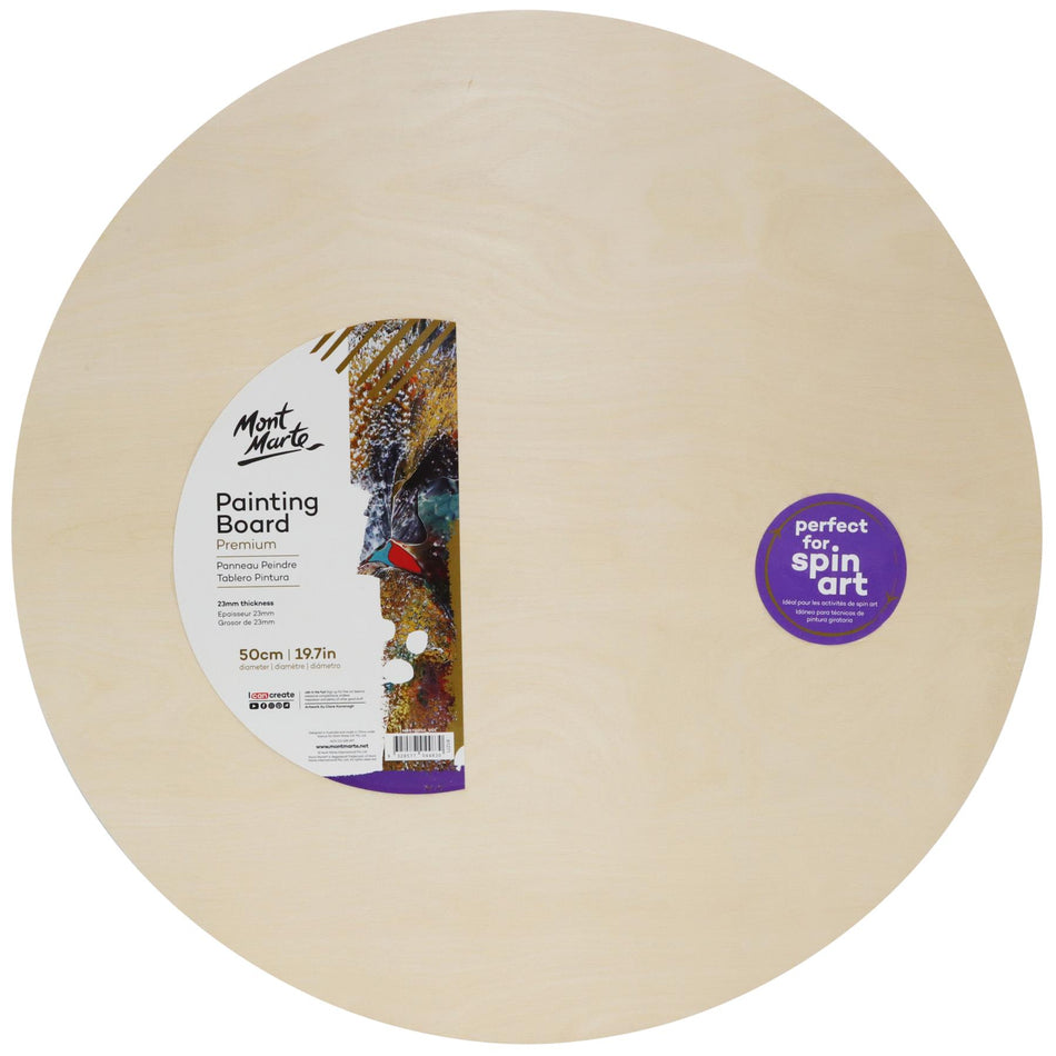 MBST0050 Wood Painting Board - 50Cm, Round