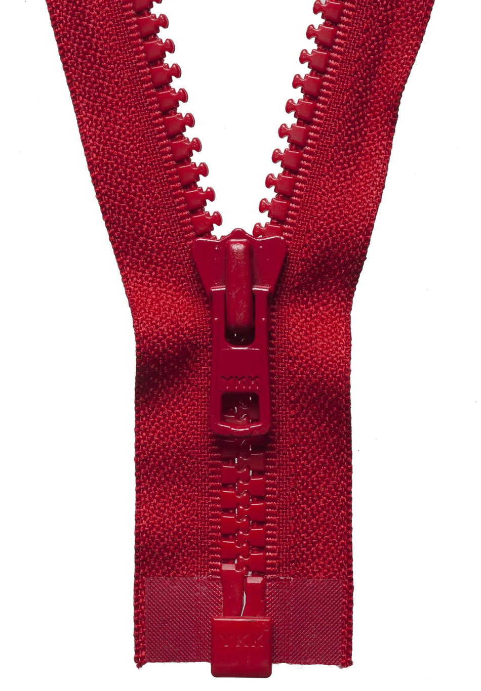 Red Vislon Heavyweight Open-End Zip - 66Cm