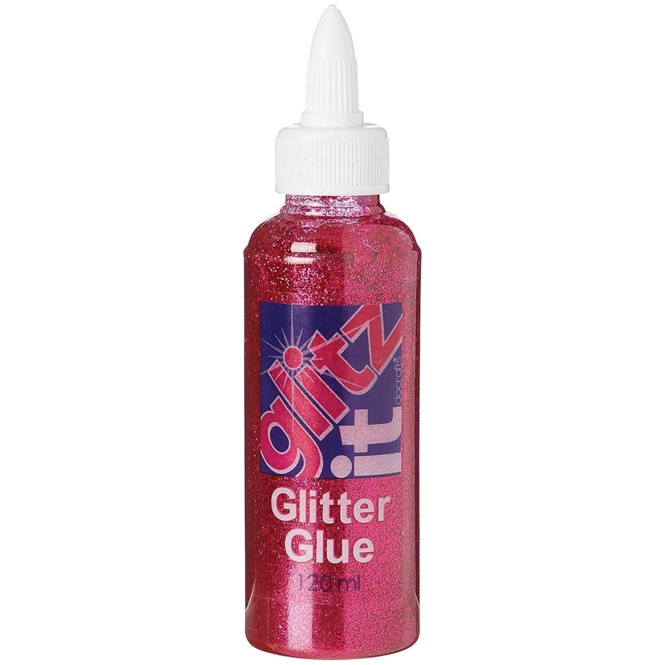 Glitz It Fuchsia Pink Glitter Glue - 120ml