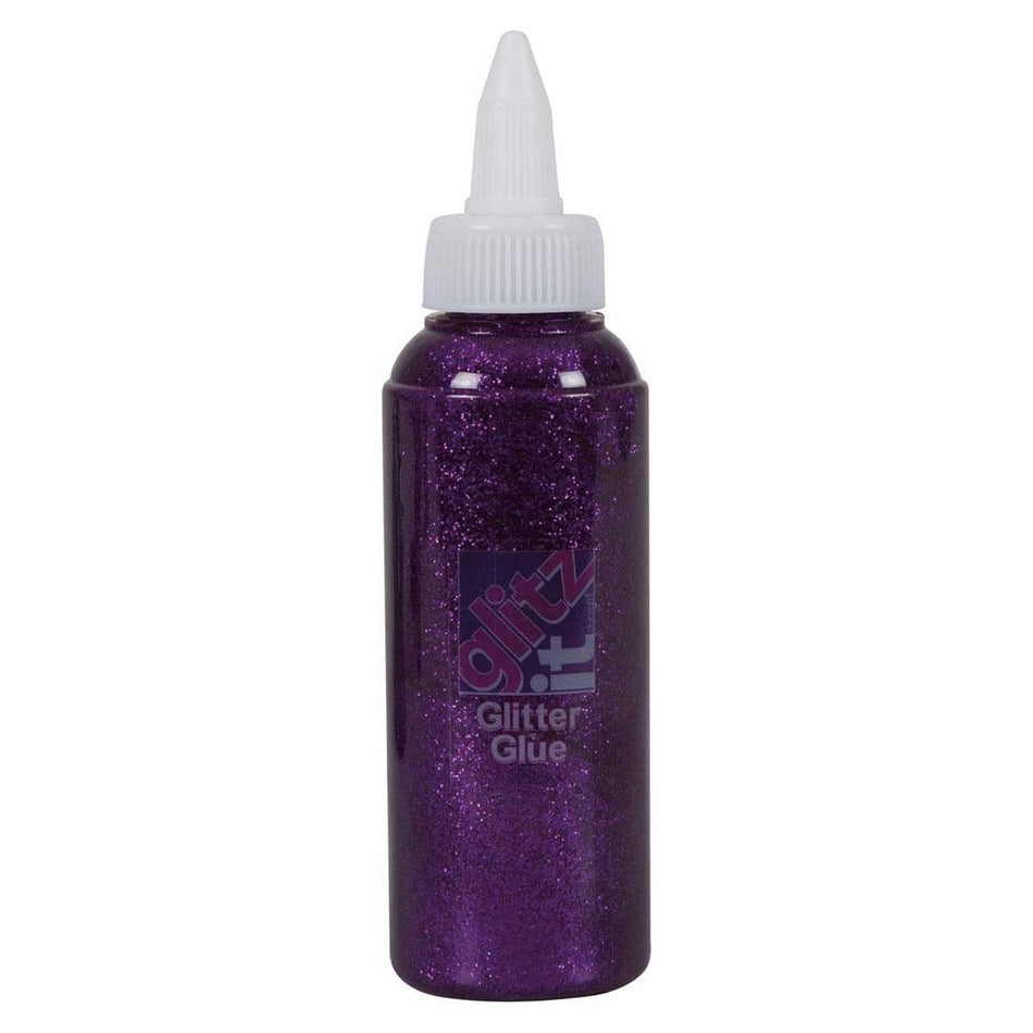 Glitz It Dark Purple Glitter Glue - 120ml