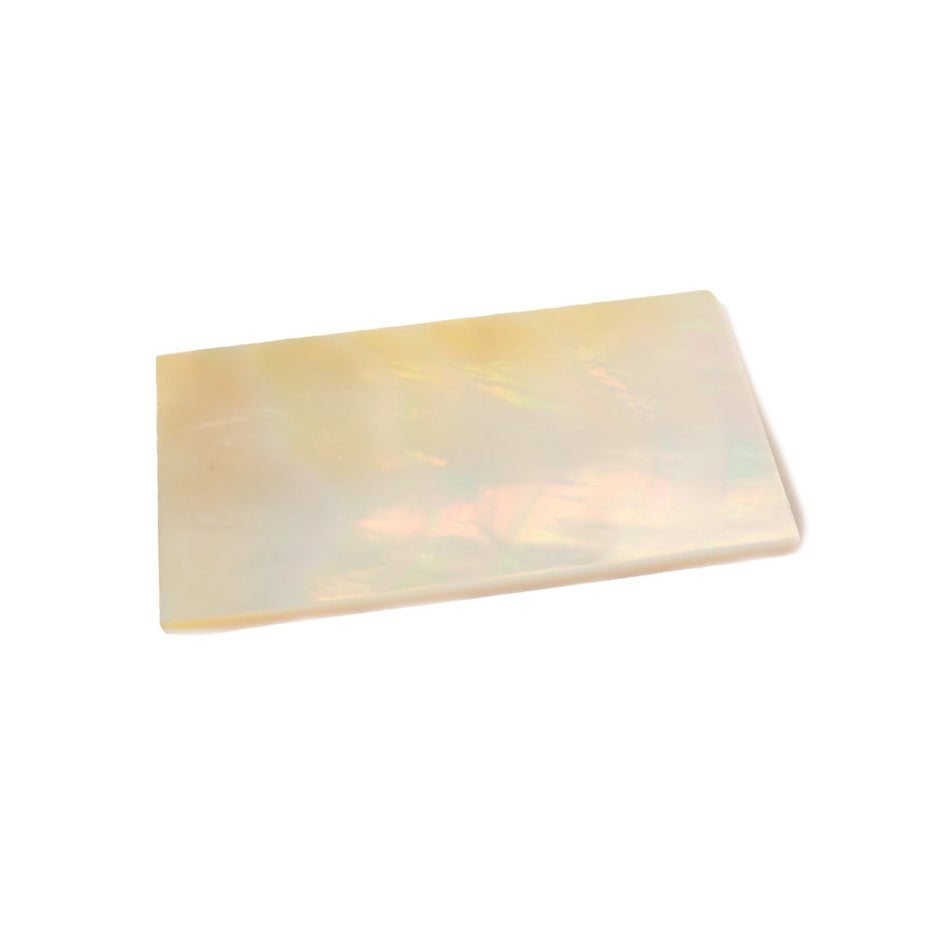 [Incudo] Gold Mother of Pearl Inlay Blank - 42x22x2mm, Rectangle