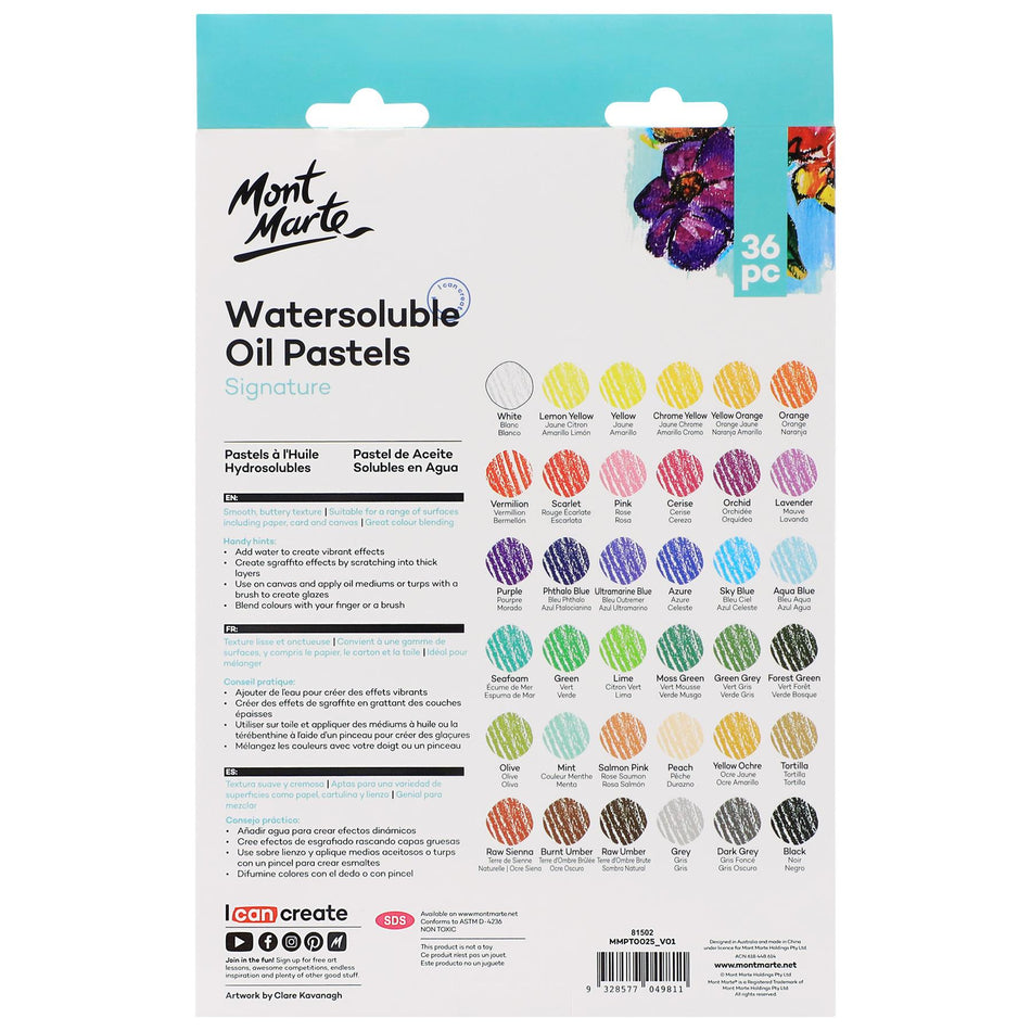 MMPT0025 Watersoluable Oil Pastels - Set of 36