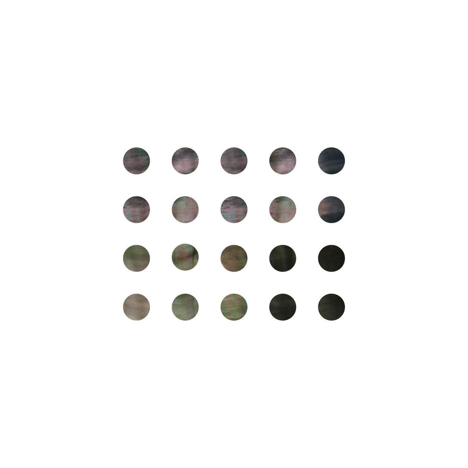 Black Mother of Pearl Dot Inlays - 11mm, Pack of 20, Circle