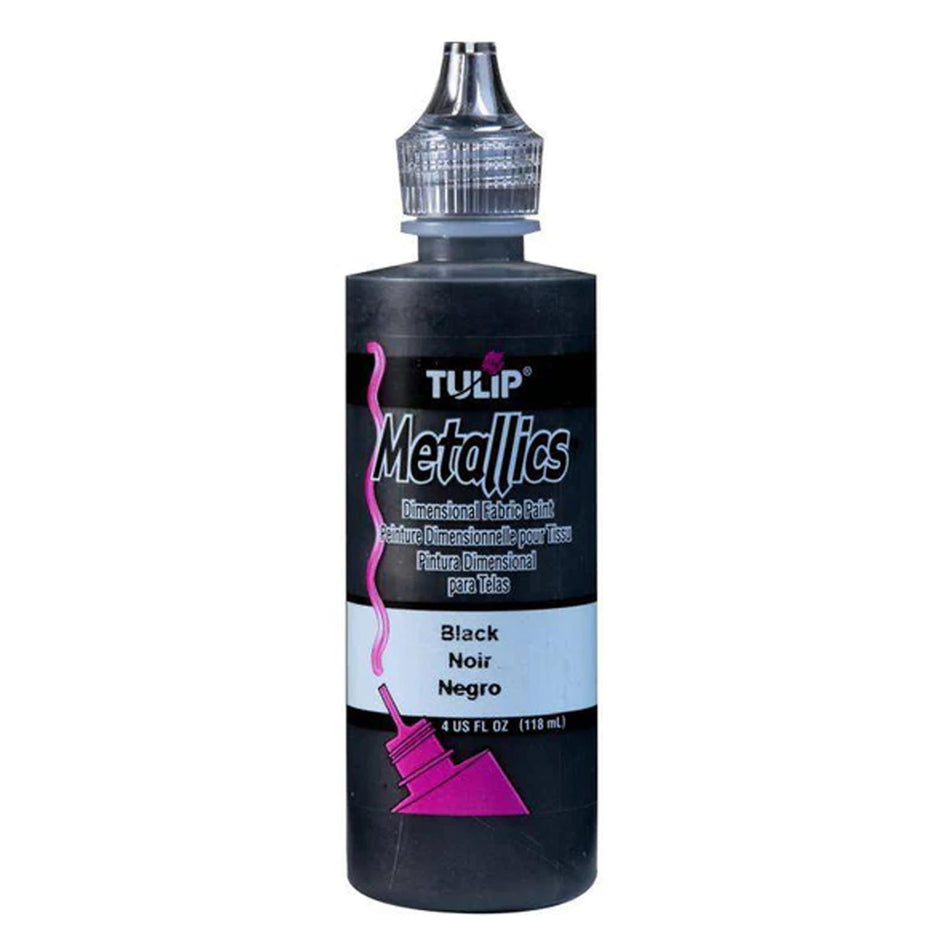 Metallics Black Dimensional Fabric Paint - 4oz