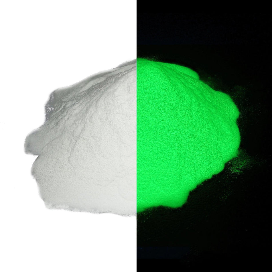 Green Luminescent Glow Pigment - 100g 12-25um