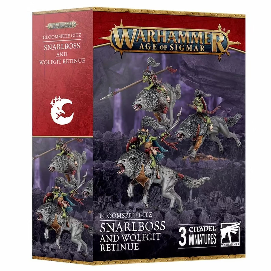 [Games Workshop] Warhammer Age of Sigmar Destruction - Gloomspite Gitz G/Gitz: Snarlboss & Wolfgit Retinue