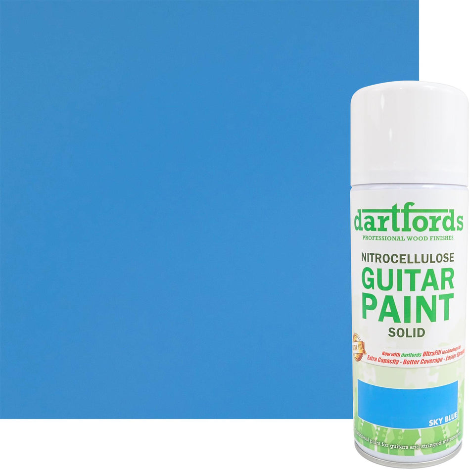 Sky Blue Nitrocellulose Guitar Paint - 400ml Aerosol