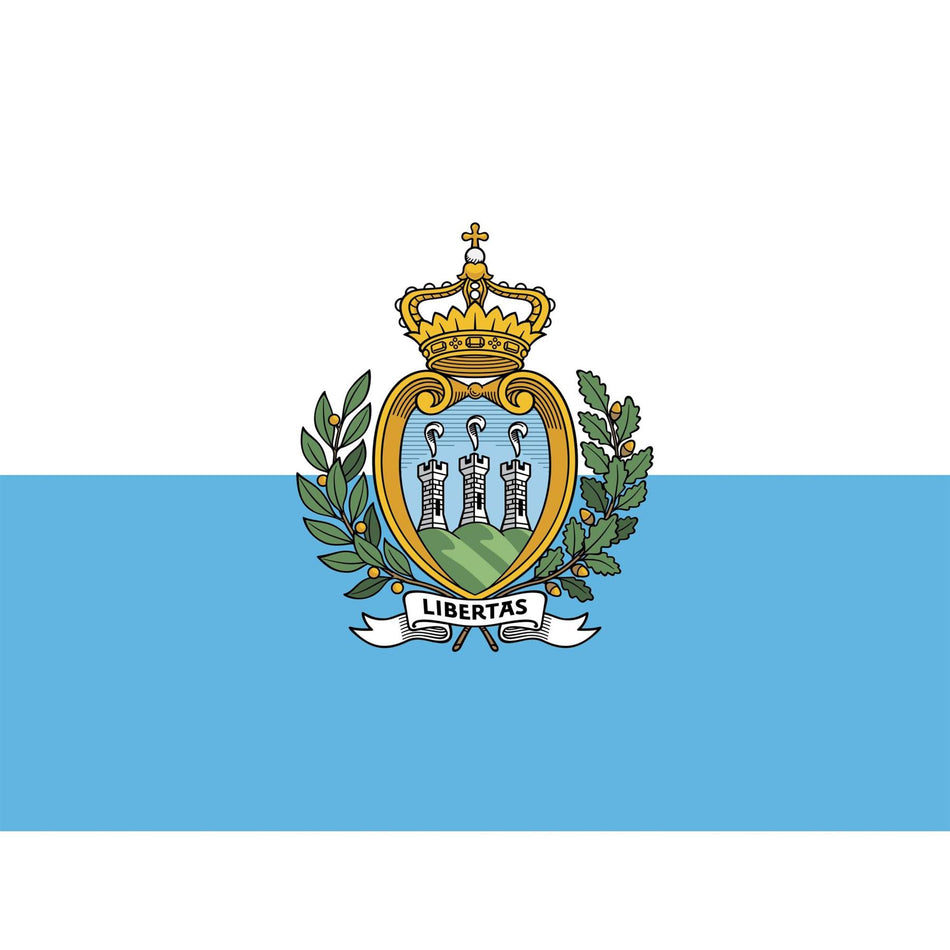 San Marino Flag Waterslide Decal