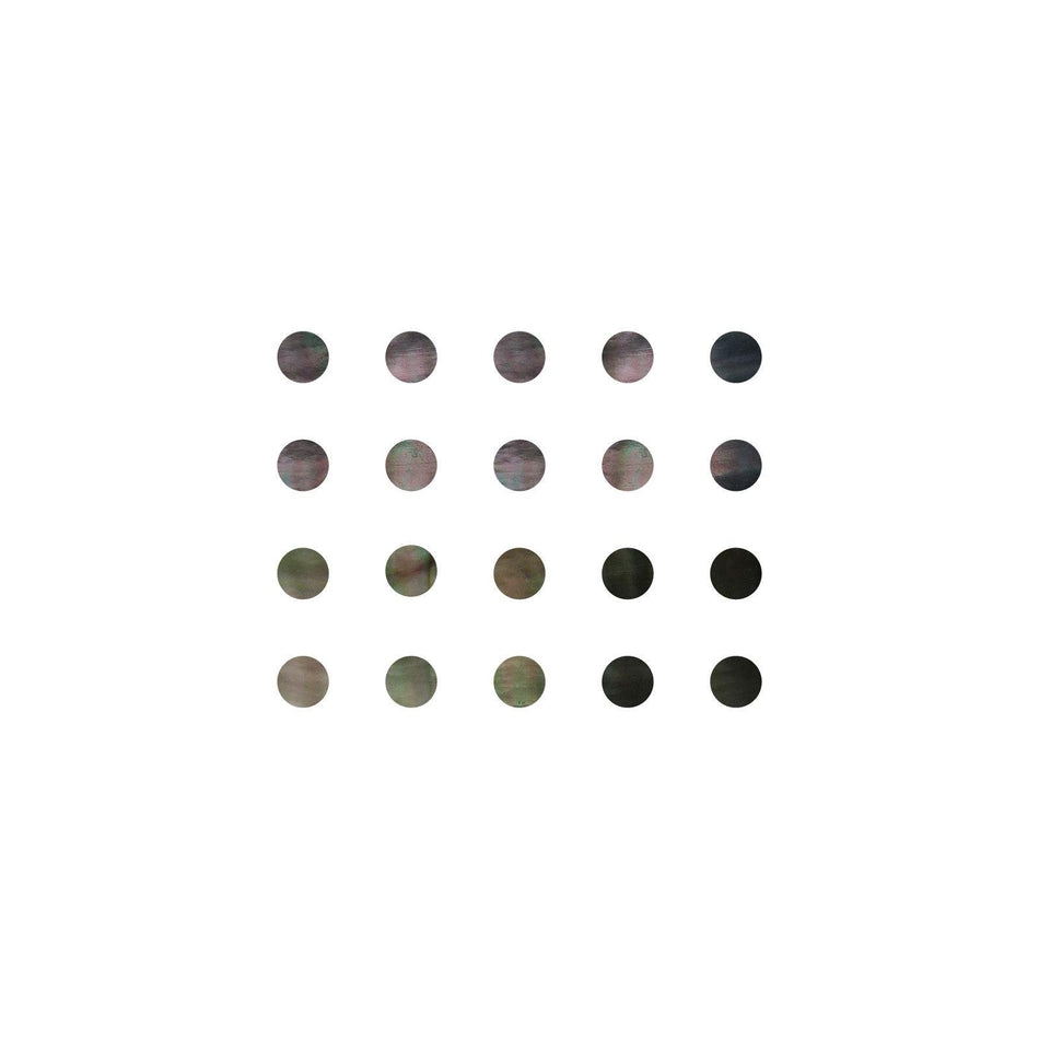 Black Mother of Pearl Dot Inlays - 9.52mm, 3/8 In, Pack of 20, Circle