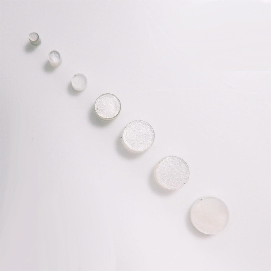 White Pearl Acrylic Dot Inlay