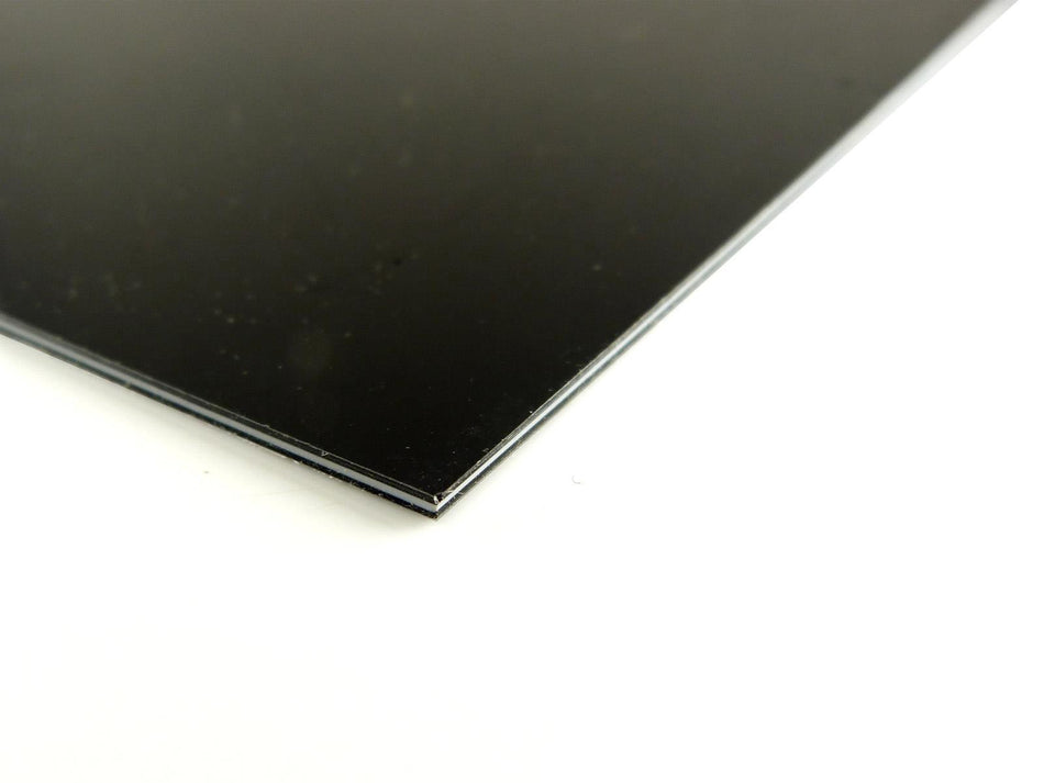 Black/White/Black Plain PVC Truss Rod Cover Material - 300x200x1.5mm, 3-Ply