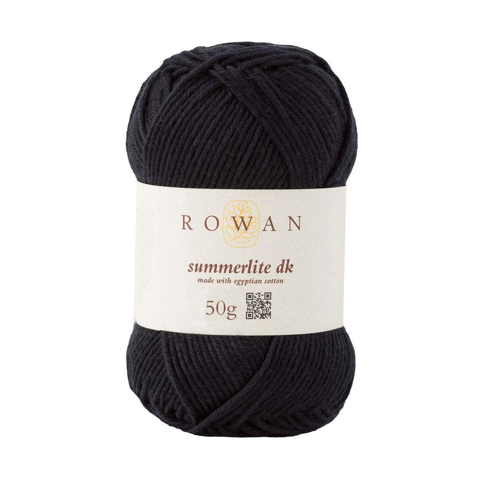 Summerlite DK Black 464 100% Cotton Yarn - 50g