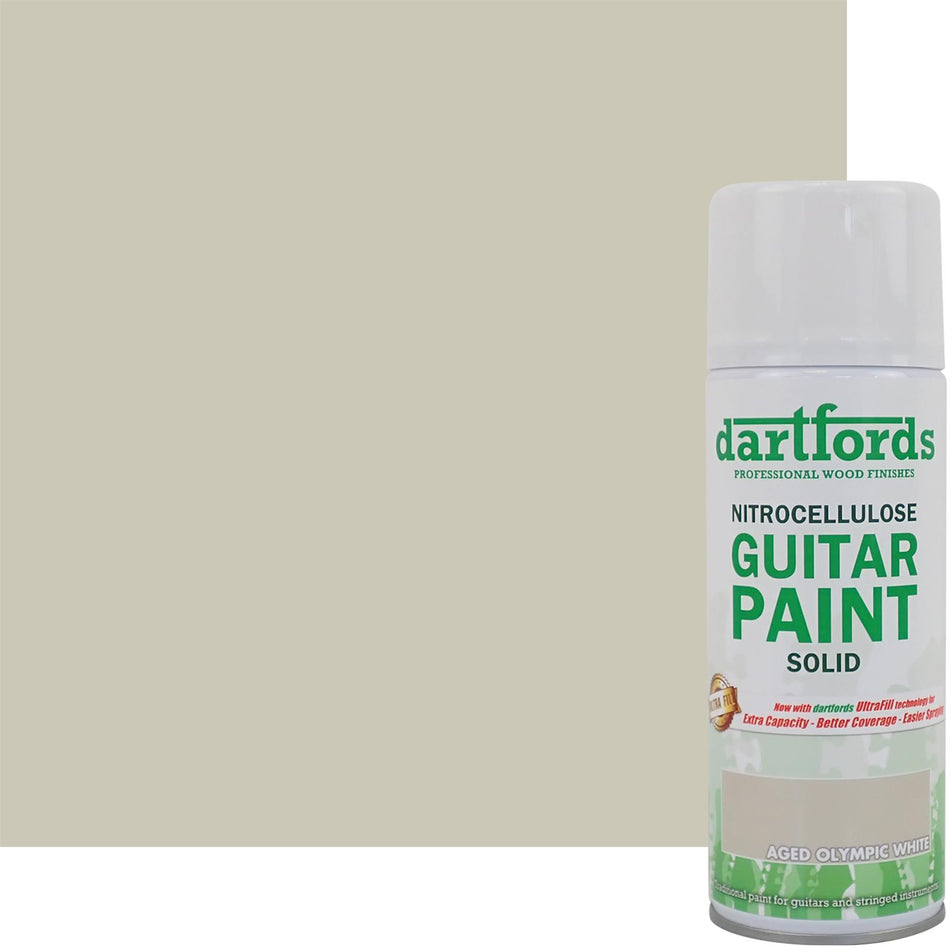 Aged Olympic White Nitrocellulose Guitar Paint - 400ml Aerosol