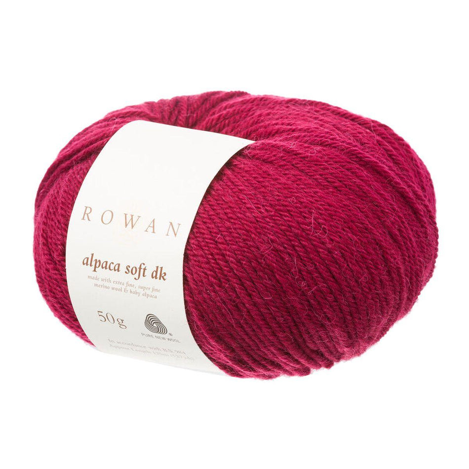 Alpaca Soft DK Deep Rose 206 70% Wool 30% Alpaca Yarn - 50g