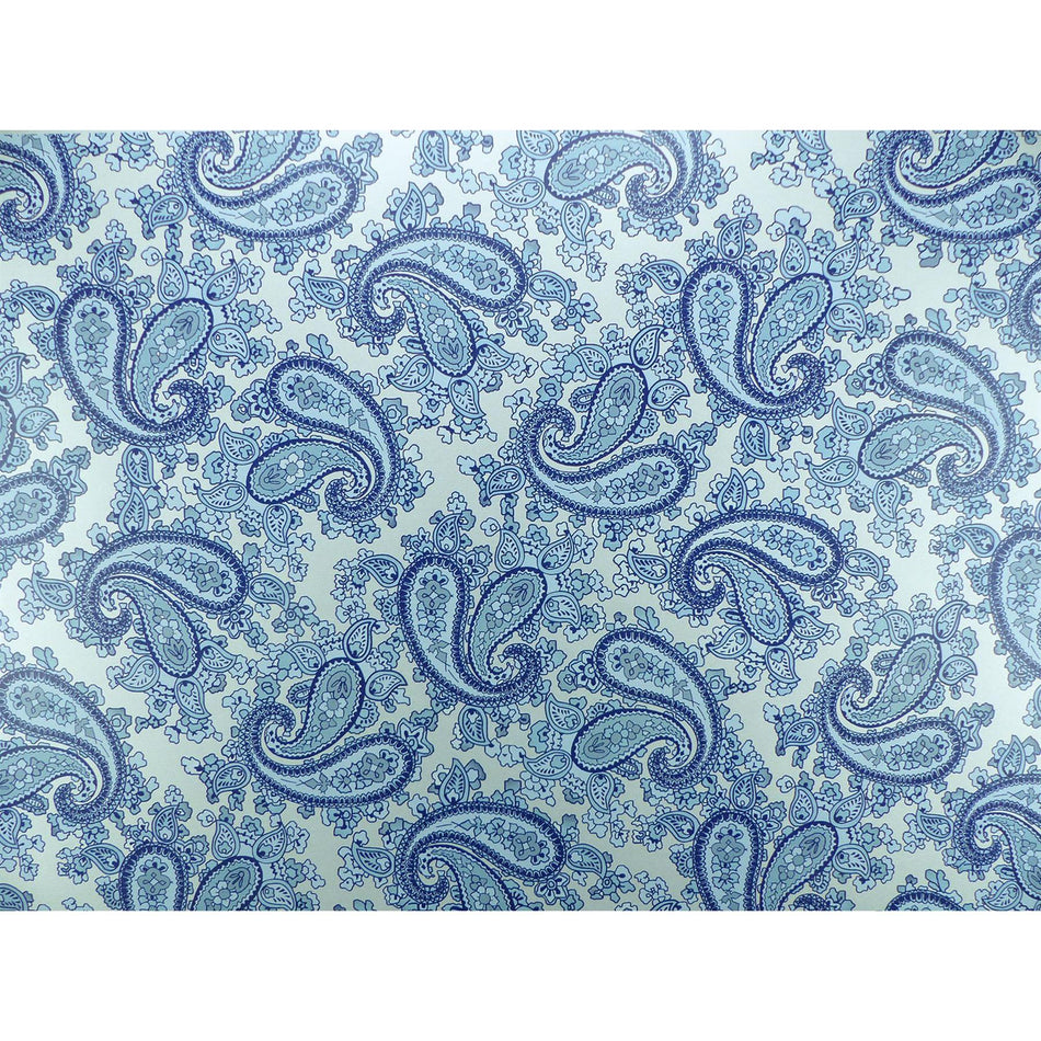 Powder Blue Backed Blue Paisley Paper Guitar Body Decal - 420x295mm