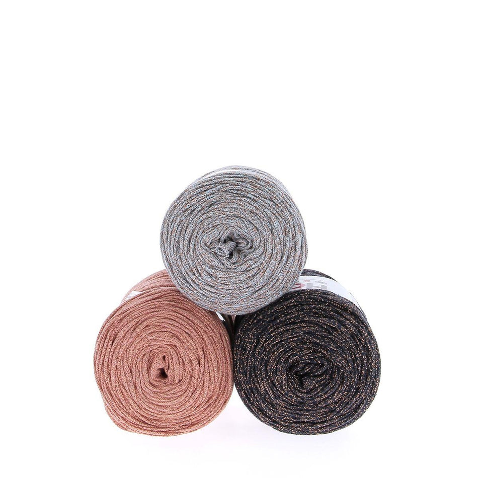 RIBBONXL BUNDLE X 3 GLAM RibbonXL Lurex Glam Cotton Yarn - 120M, 250g Pack of 3