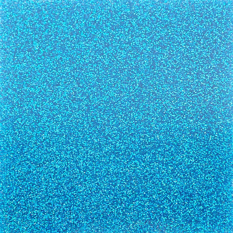 Cyan Blue Holographic Glitter Acrylic Sheet - 98x98x3mm, Sample