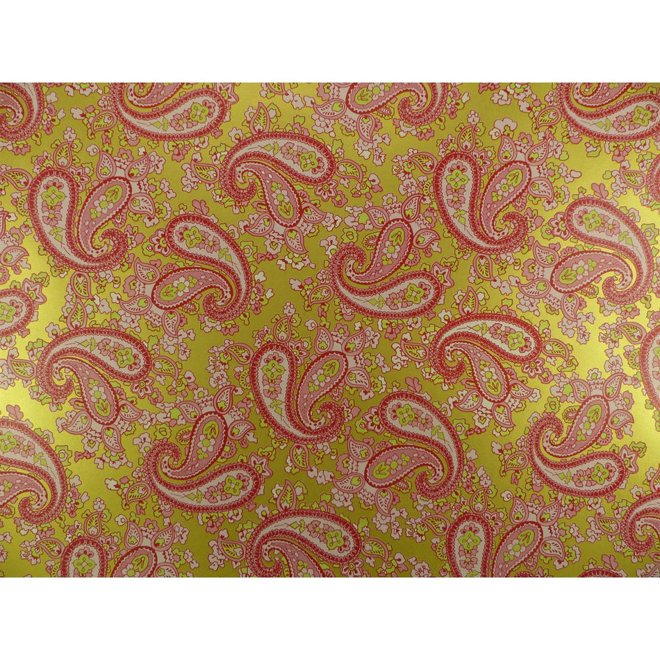 Rich Gold Backed Pink Paisley Paper Guitar Body Decal - 420x295mm