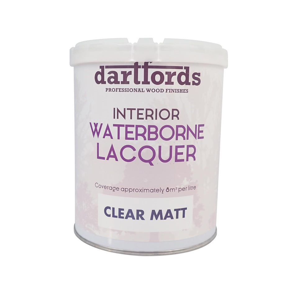 Matt Clear Interior Waterborne Lacquer - 1 litre Tin