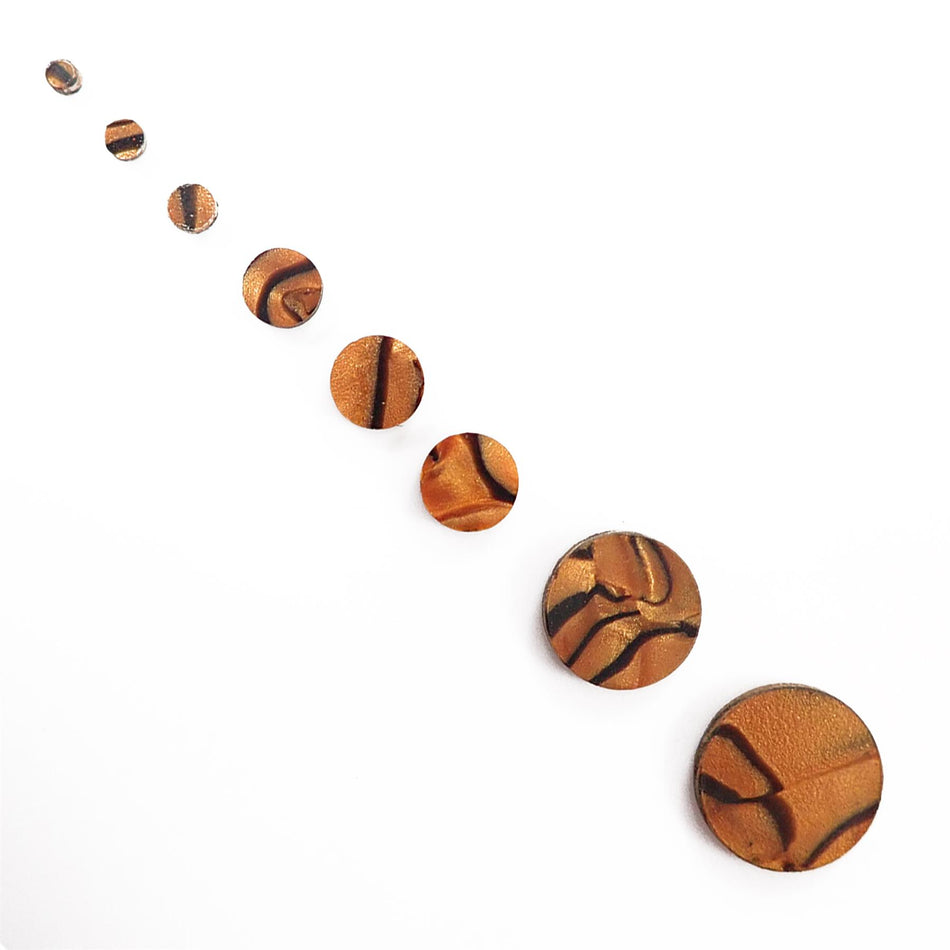 Brown Tiger Shell Celluloid Dot Inlay