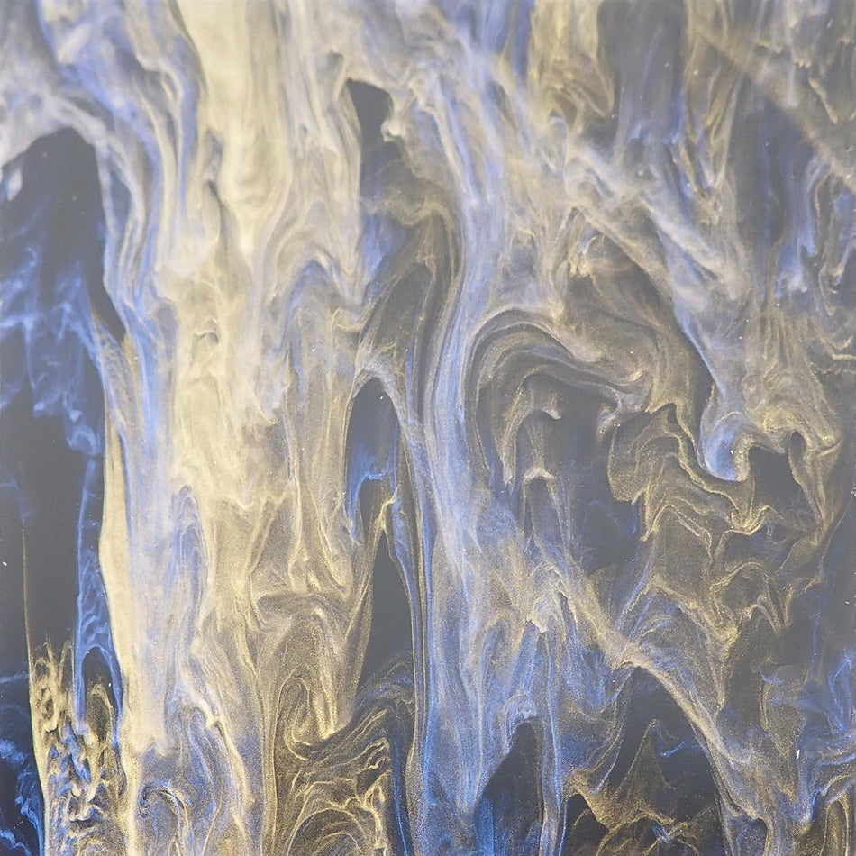 Golden Blue Smoky Cast Acrylic Sheet (3mm thick)