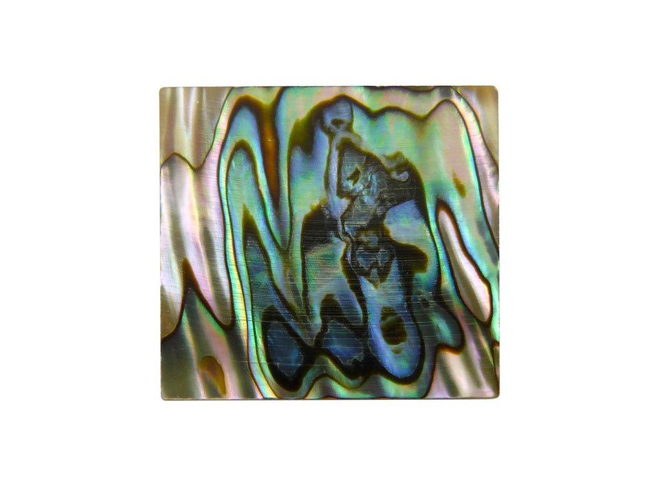 Green Abalone Inlay Blank - 25x25x1.3mm, Square