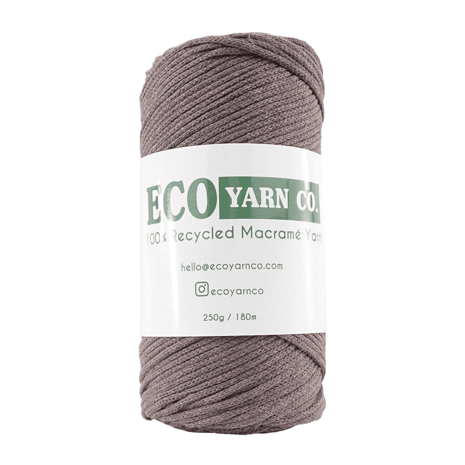 Coffee Cotton/Polyester Macrame Yarn - 180M, 250g