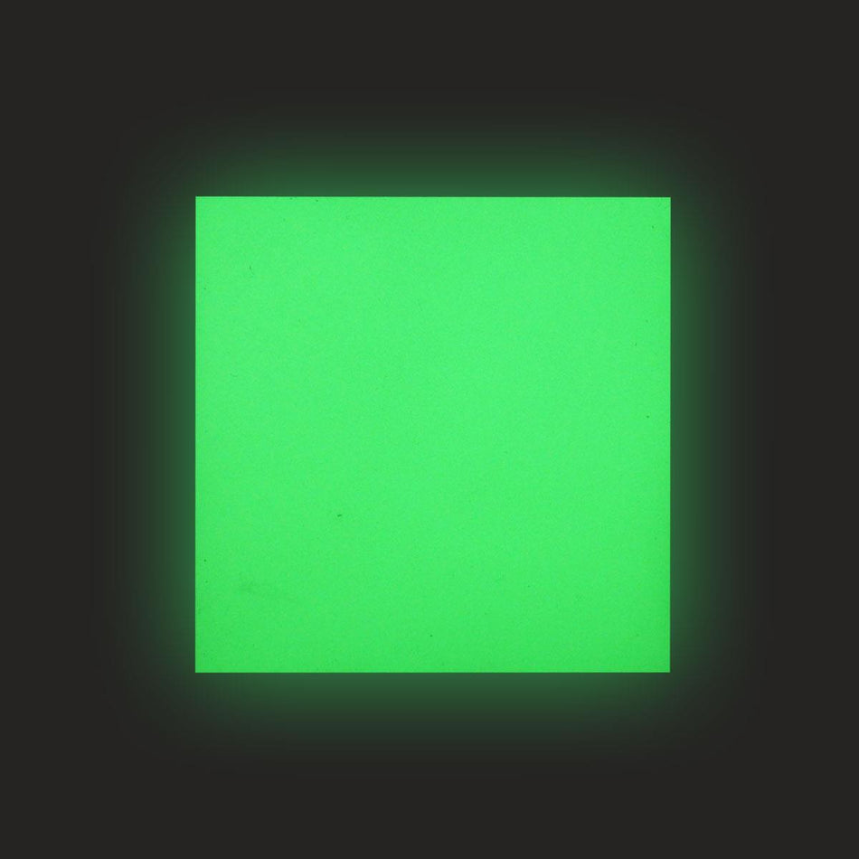 Green Plain High Intensity Luminescent Inlay Blank - 50x50x3mm, Square