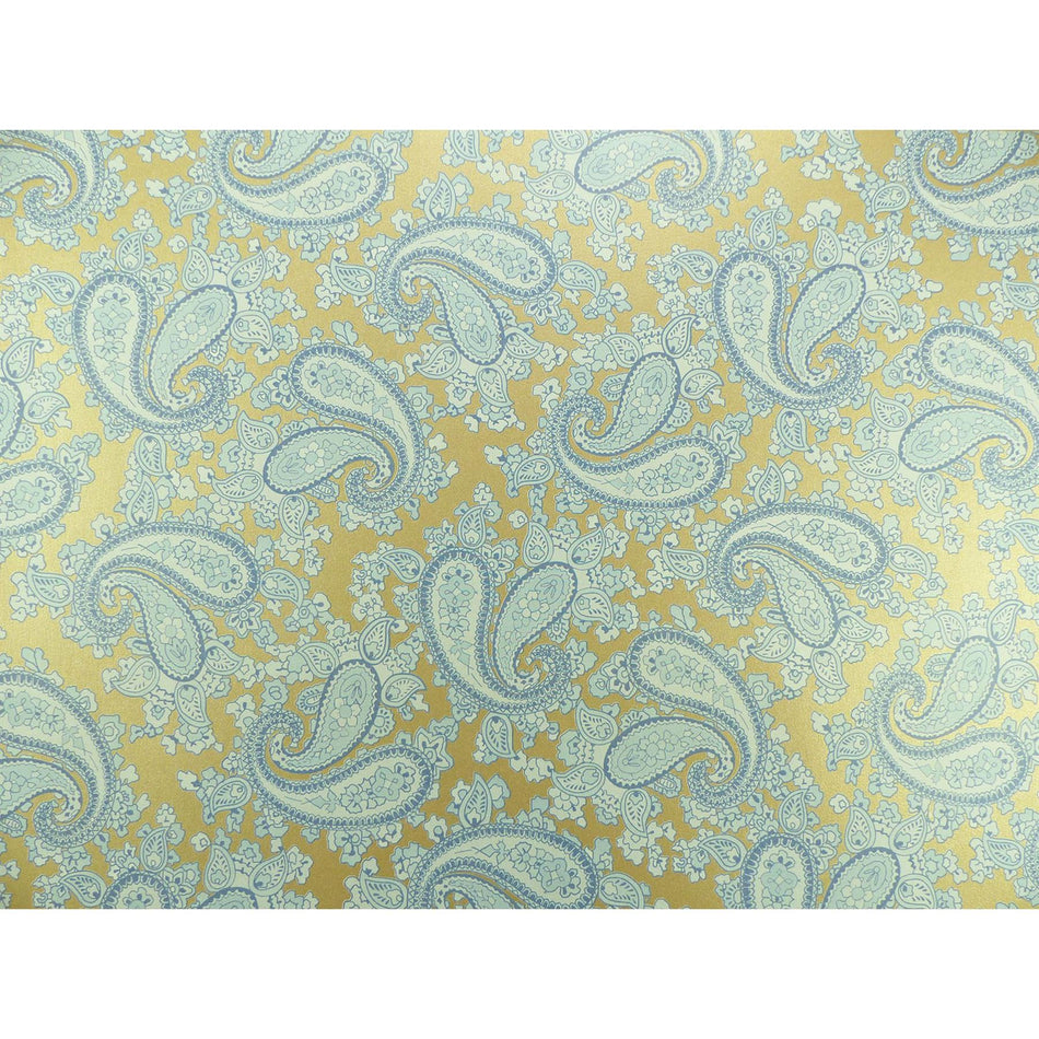 Bronze Backed Powder Blue Paisley Paper Guitar Body Decal - 420x295mm