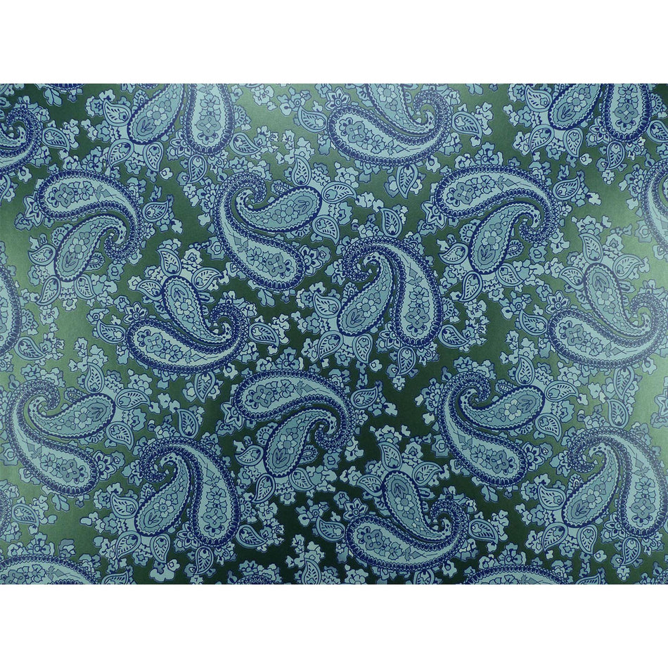 Racing Green Backed Blue Paisley Paper Guitar Body Decal - 420x295mm