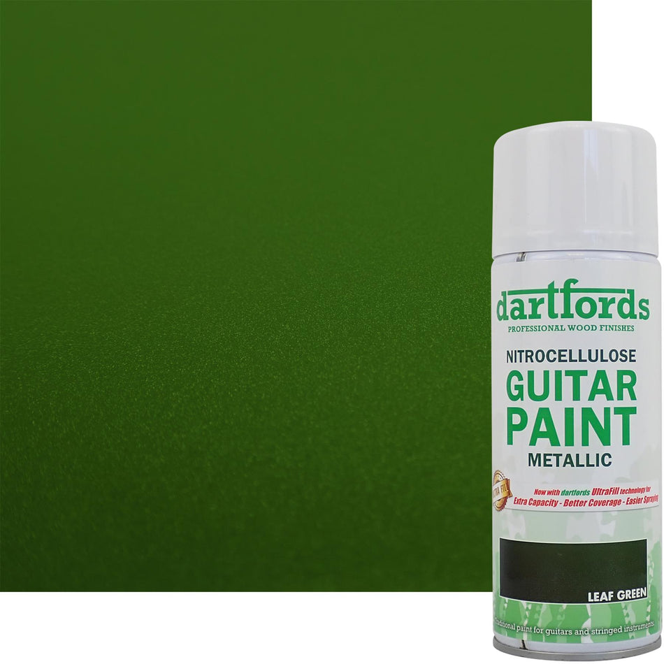 Leaf Green Metallic Nitrocellulose Guitar Paint - 400ml Aerosol