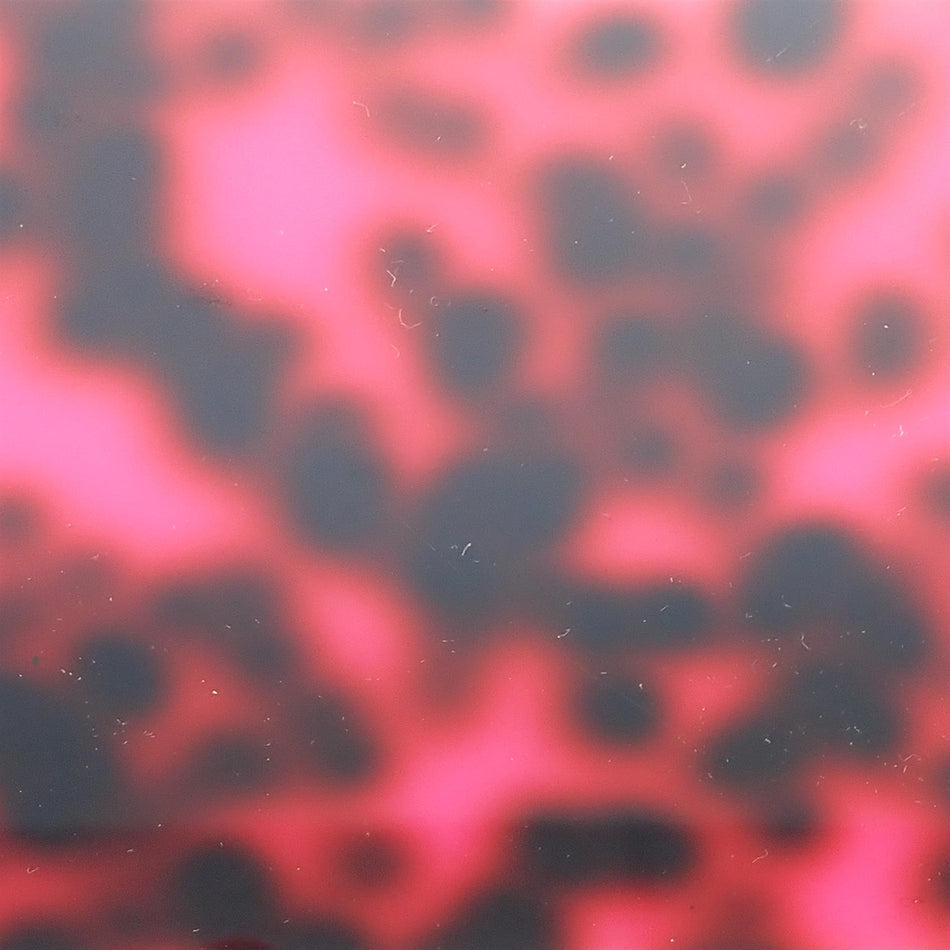 Pink Spotted Tortoiseshell Acrylic Sheet - 98x98x3mm, Sample