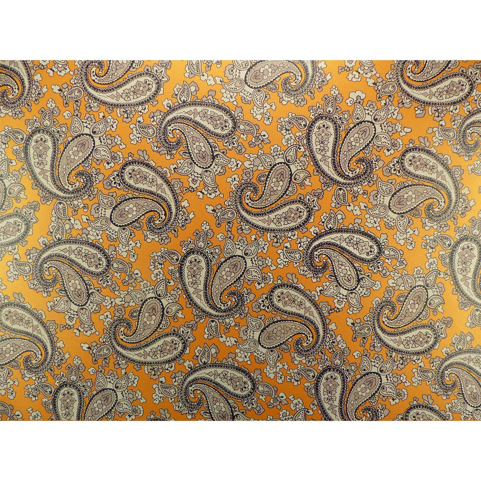Orange Backed Black and White Paisley Paper Guitar Body Decal - 420x295mm