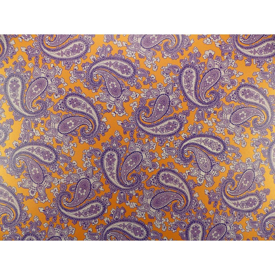 Orange Backed Purple Paisley Paper Guitar Body Decal - 420x295mm