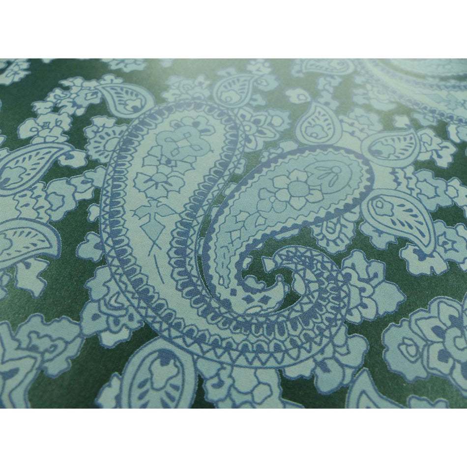 Racing Green Backed Powder Blue Paisley Paper Guitar Body Decal - 420x295mm