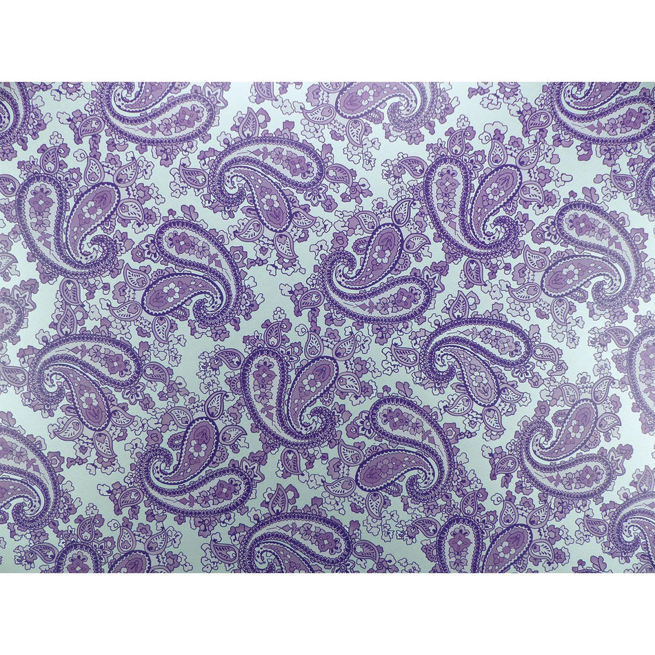 Powder Blue Backed Purple Paisley Paper Guitar Body Decal - 420x295mm