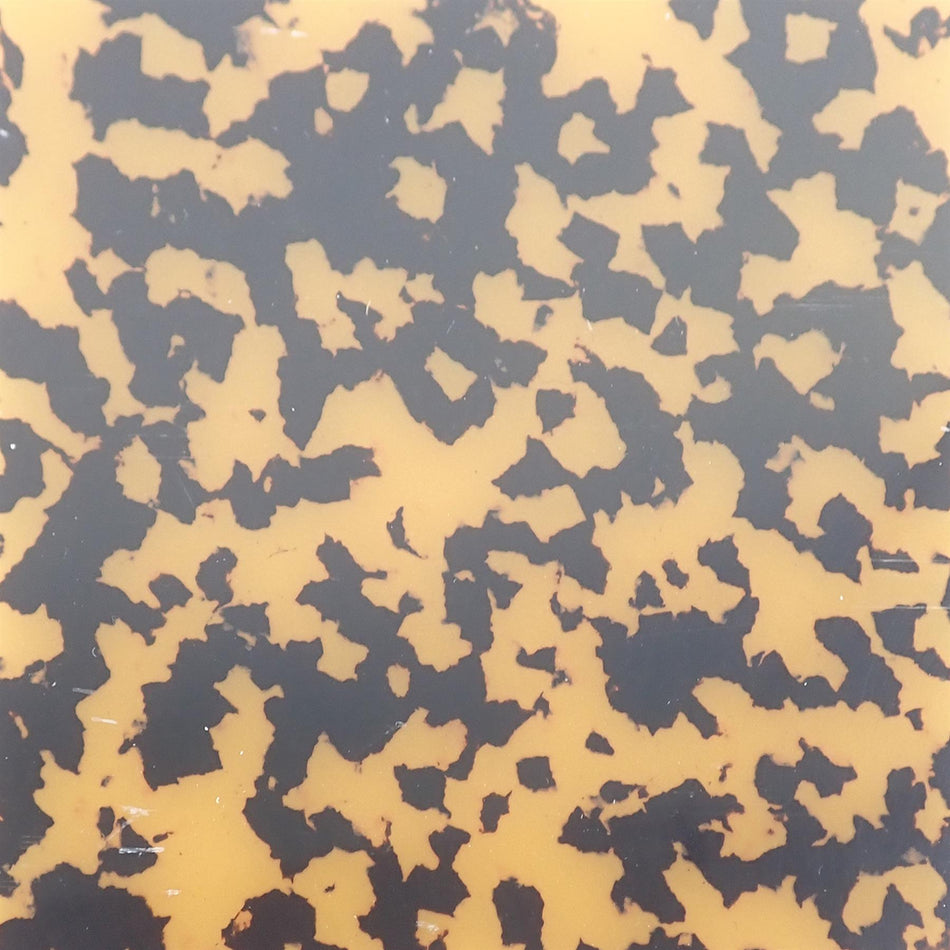 Dark Spotted Tortoiseshell Celluloid Laminate Acrylic Sheet - 600x400x3mm