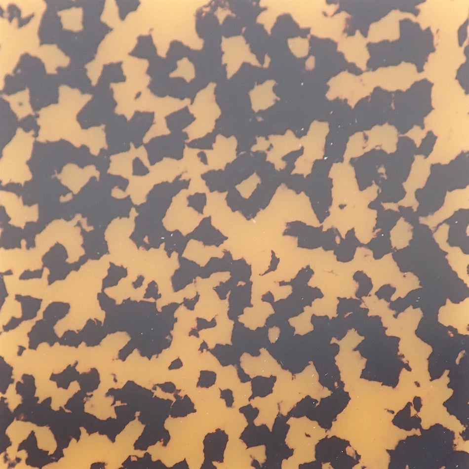 Dark Spotted Tortoiseshell Celluloid Laminate Cast Acrylic Sheet (3mm thick)