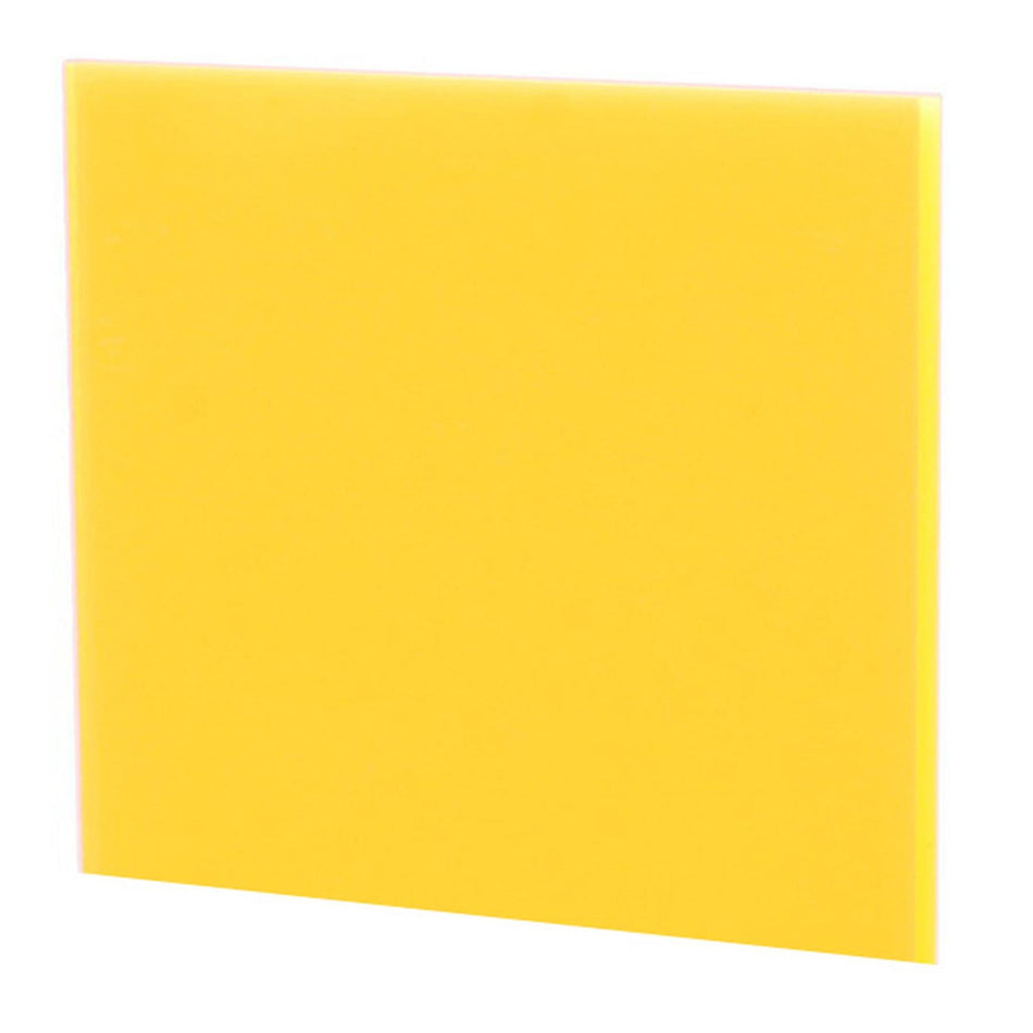 Yellow Fluorescent Acrylic Sheet - 98x98x3mm, Sample