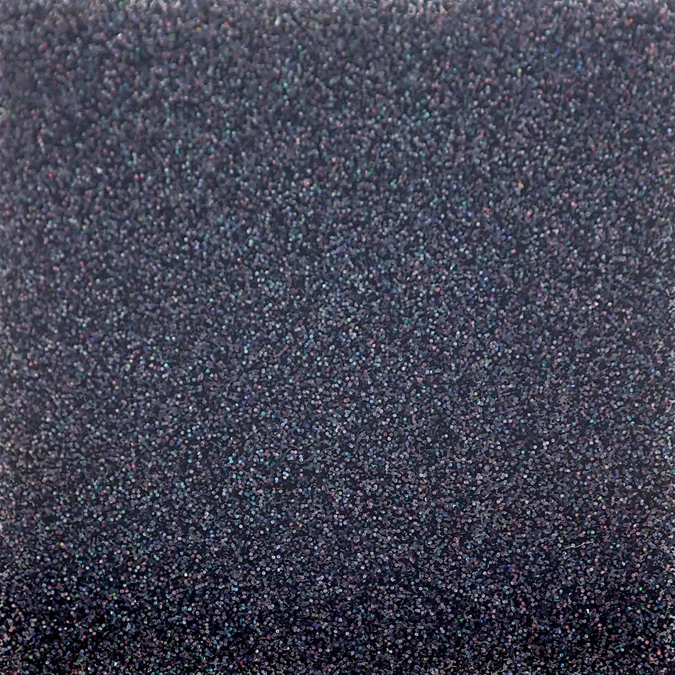 Black Holographic Glitter Acrylic Sheet - 98x98x3mm, Sample