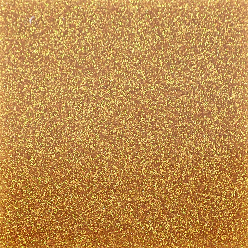 Dark Gold Holographic Glitter Acrylic Sheet - 98x98x3mm, Sample
