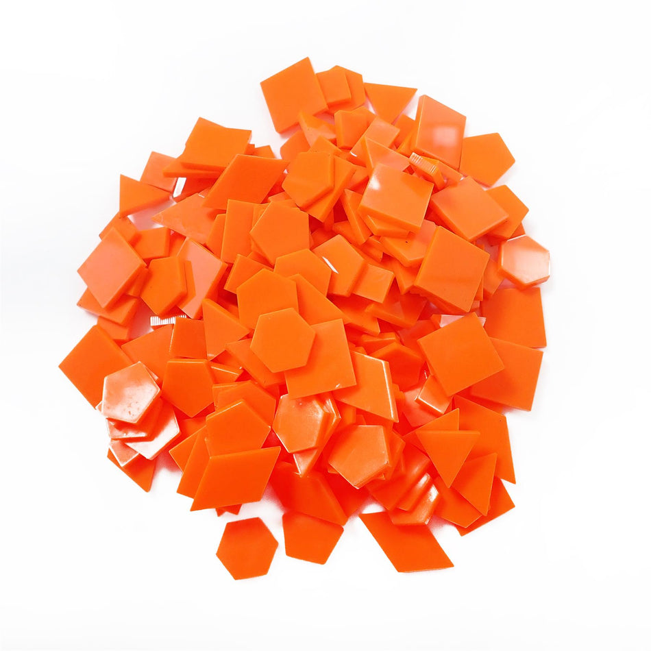 Mixed Orange Acrylic Mosaic Tiles, 12-30mm (Pack of 200pcs)