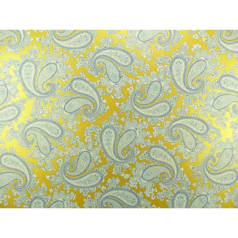 Jukebox Gold Backed Powder Blue Paisley Paper Guitar Body Decal - 420x295mm
