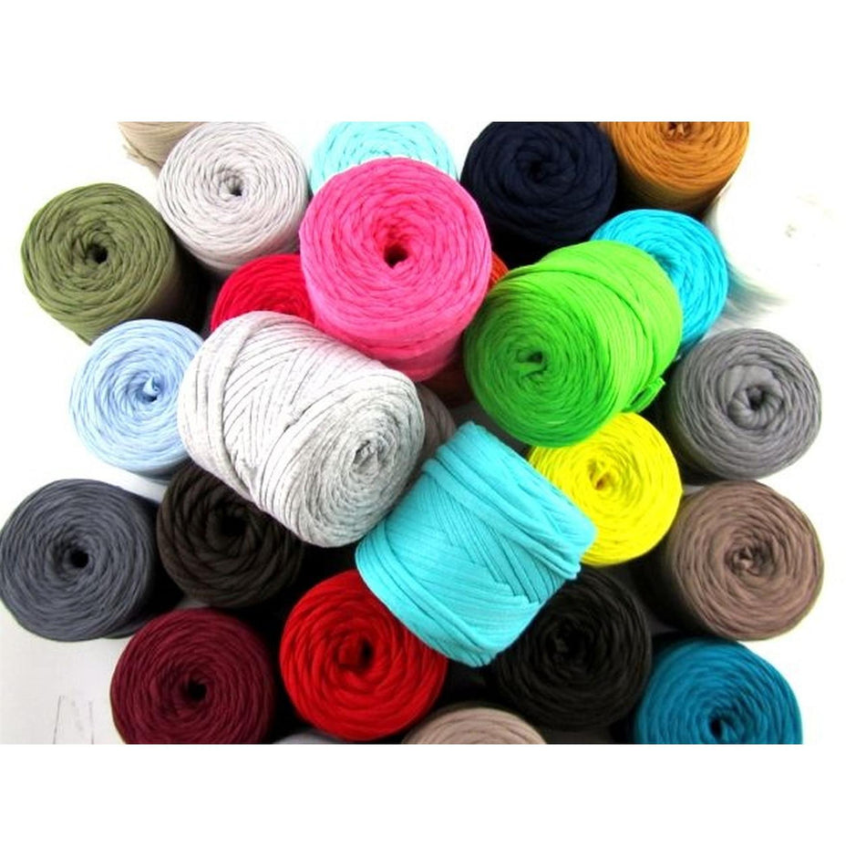 ZP003UNI30 Zpagetti Mixed Solid Cotton T-Shirt Yarn Baby Cones - 20M, 100g Pack of 30