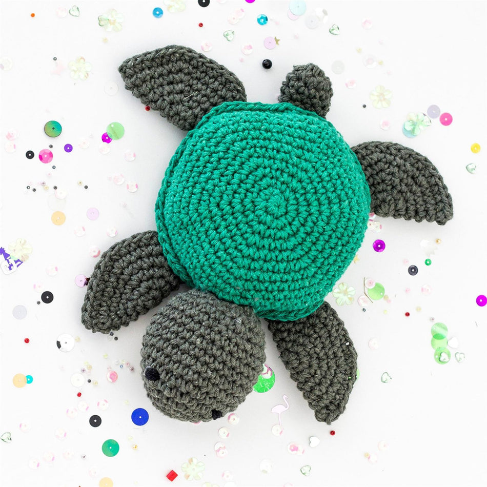 PAK141 Eco Barbante Milano Aspen Cotton Turtle Jake Crochet Amigurumi Kit
