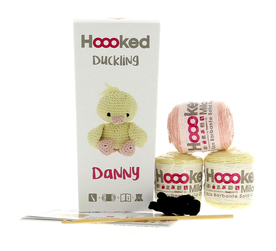 PAK131 Eco Barbante Milano Popcorn Cotton Duckling Danny Crochet Amigurumi Kit