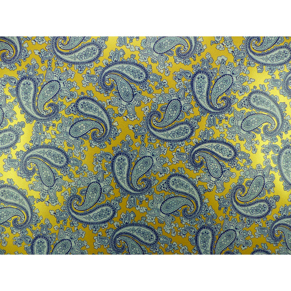 Jukebox Gold Backed Blue Paisley Paper Guitar Body Decal - 420x295mm